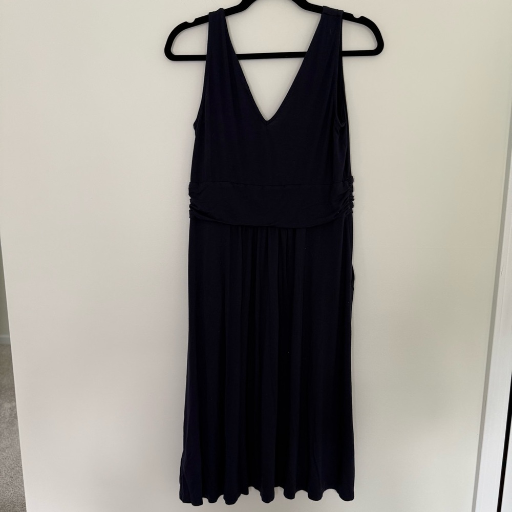 Boden Blue Jersey Stretch Dress Size 10 Long - Picture 4 of 10